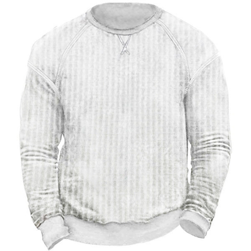 Sudadera de Punto Gofre Estilo "Waffle" - Top Casual de Corte Relajado para Hombre