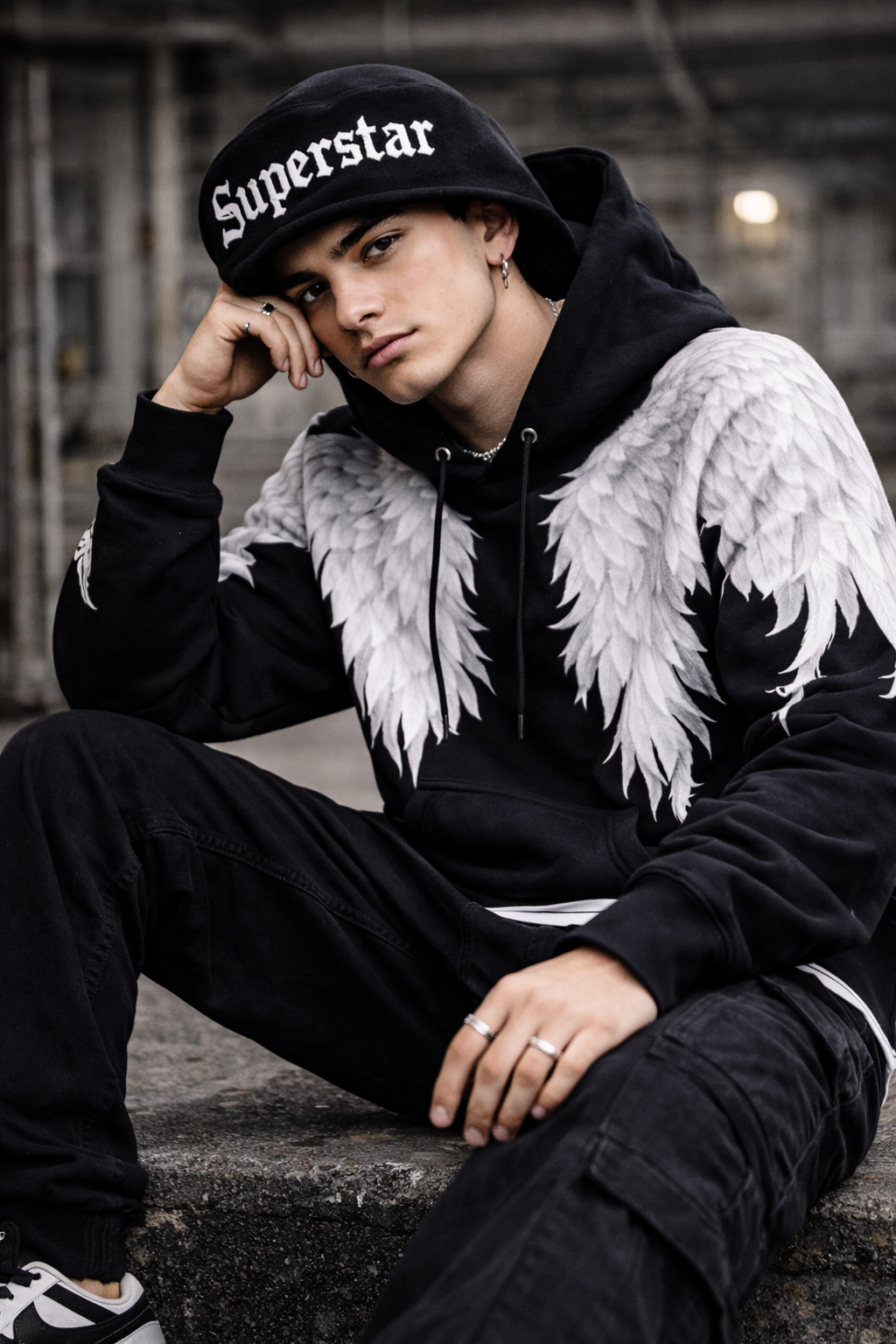 Fashion Casual Printed Polyester Sweater