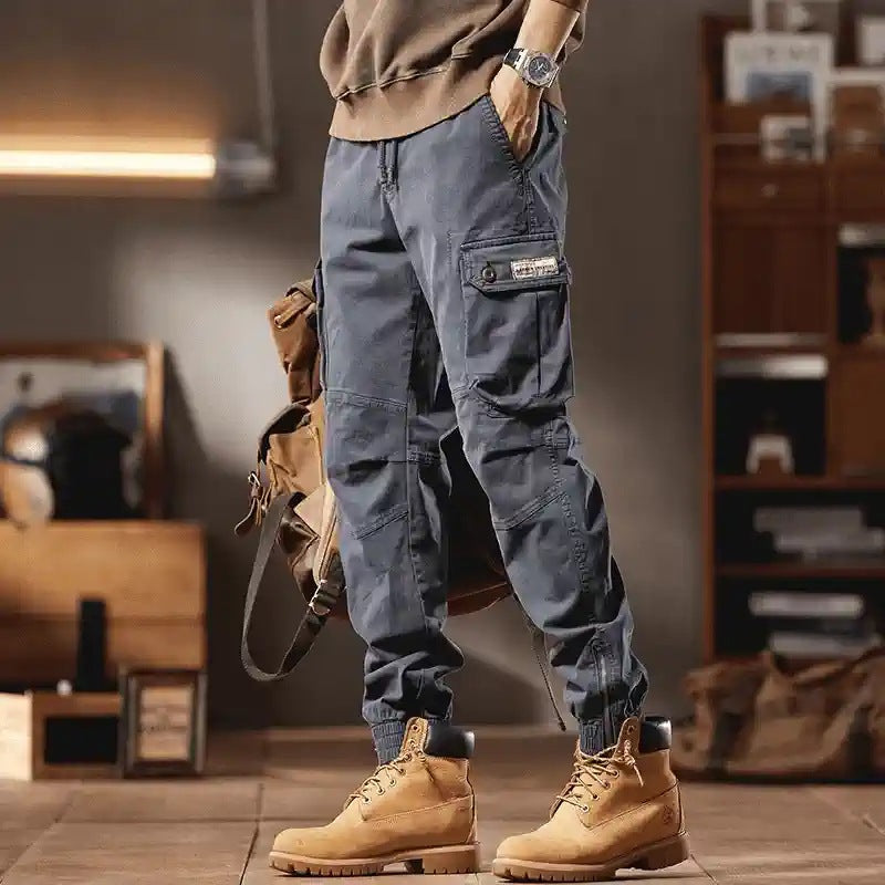 Pantalones Cargo Relaxed Fit – Estilo Militar y Casual de Algodón Premium