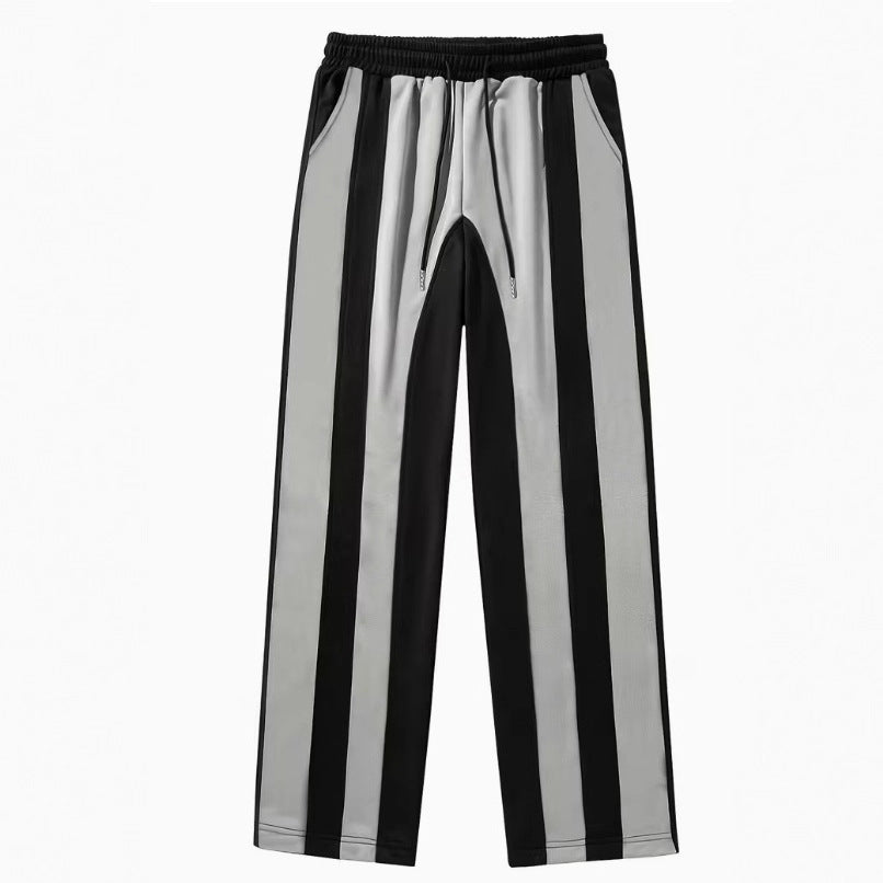 Pantalones Rectos Bicolores Casuales - Joggers Versátiles de Corte Holgado para Hombre