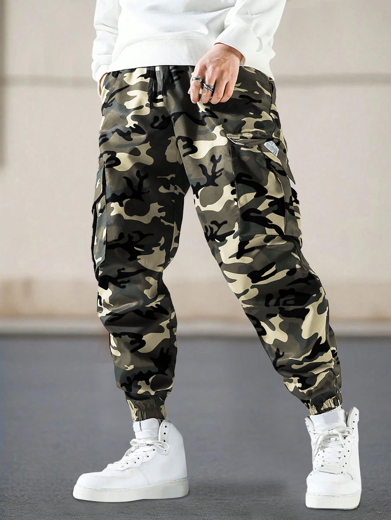 Pantalones Cargo de Camuflaje para Hombre - Estilo Militar Urbano con Bolsillos Laterales