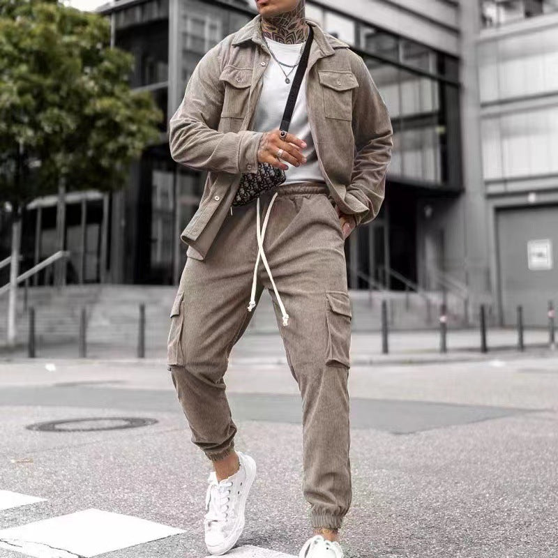 Conjunto Casual Urban Sport de 2 Piezas – Chaqueta Ligera y Pantalón Jogger de Algodón