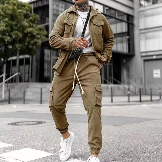Conjunto Casual Urban Sport de 2 Piezas – Chaqueta Ligera y Pantalón Jogger de Algodón