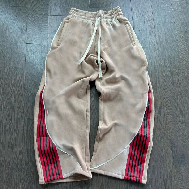 Pantalones High Street Hip Hop - Joggers Holgados con Contraste de Color y Estampado