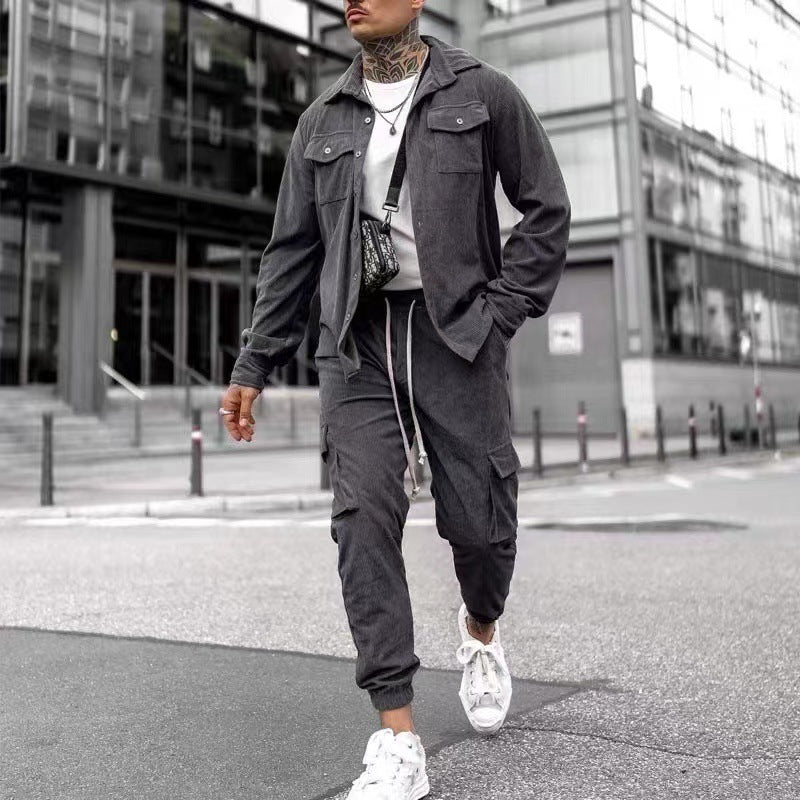 Conjunto Casual Urban Sport de 2 Piezas – Chaqueta Ligera y Pantalón Jogger de Algodón