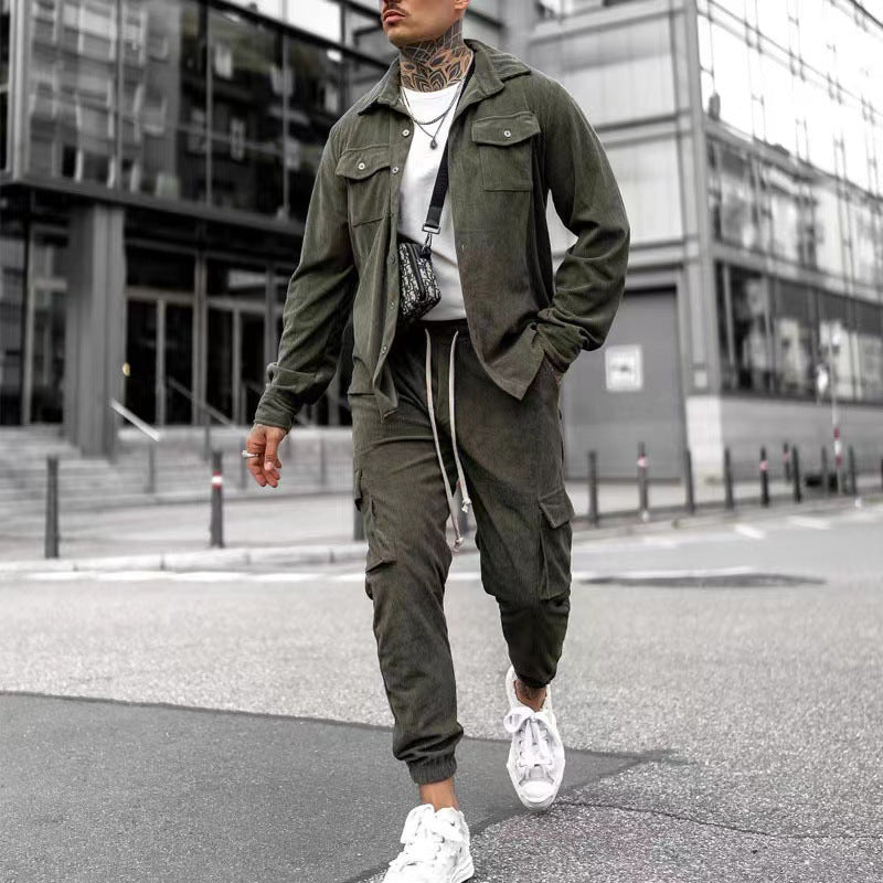 Conjunto Casual Urban Sport de 2 Piezas – Chaqueta Ligera y Pantalón Jogger de Algodón