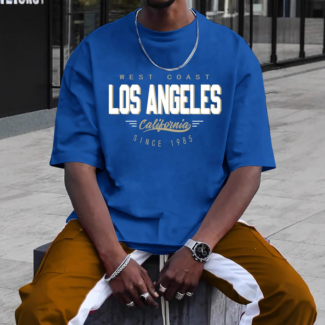 Camiseta Streetwear "Los Angeles California" – Corte Oversize de Algodón Premium