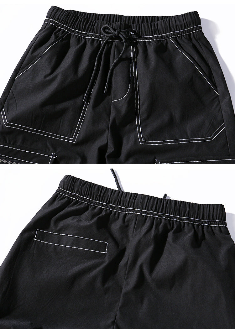 Pantalones Casuales de Algodón Minimalistas - Joggers de Corte Recto con Cordón Ajustable