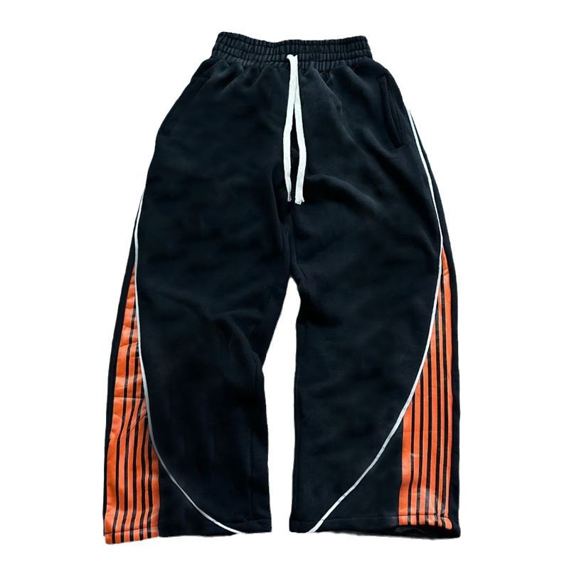 Pantalones High Street Hip Hop - Joggers Holgados con Contraste de Color y Estampado