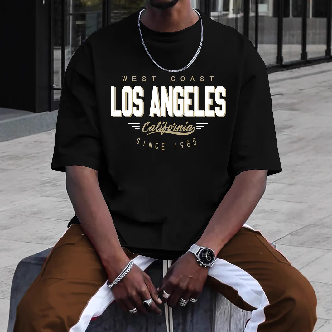 Camiseta Streetwear "Los Angeles California" – Corte Oversize de Algodón Premium
