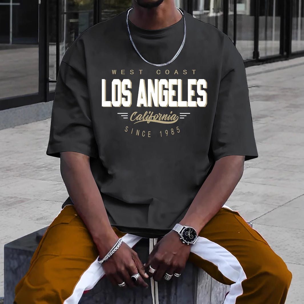 Camiseta Streetwear "Los Angeles California" – Corte Oversize de Algodón Premium