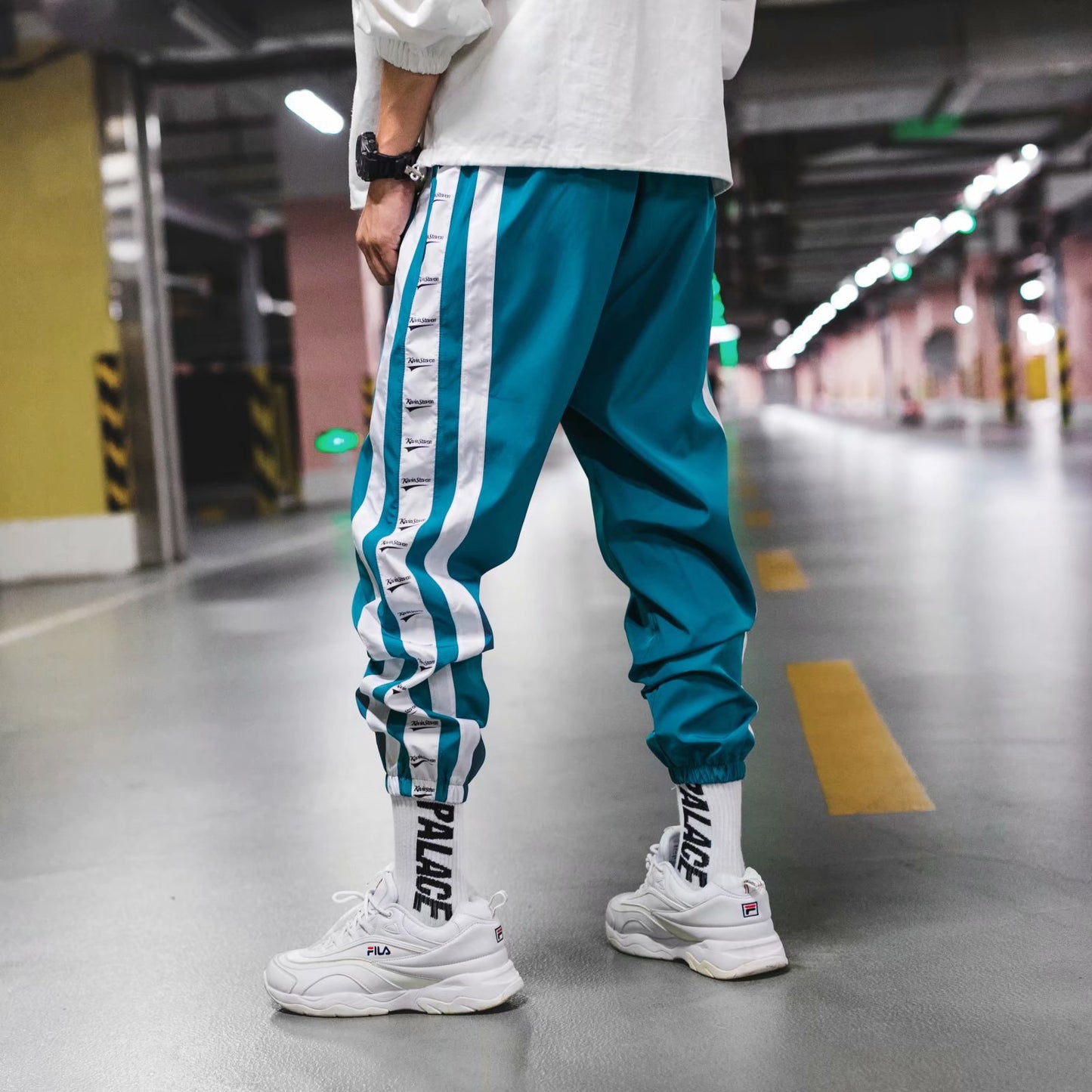 Pantalones Jogger Harem estilo Hip Hop para Hombre – Corte Holgado con Franjas Laterales