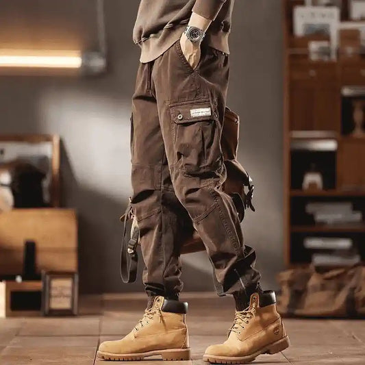 Pantalones Cargo Relaxed Fit – Estilo Militar y Casual de Algodón Premium