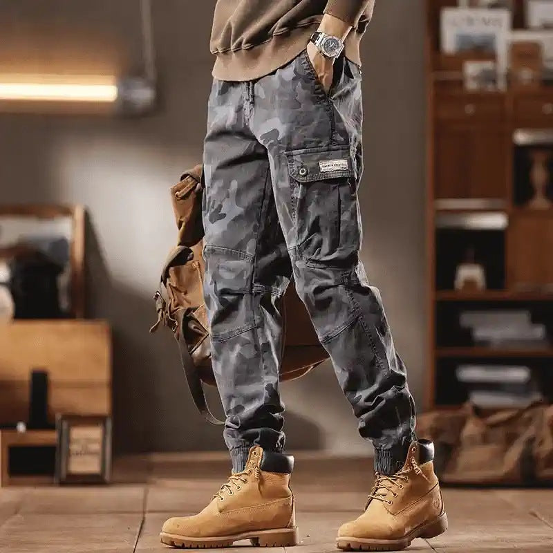 Pantalones Cargo Relaxed Fit – Estilo Militar y Casual de Algodón Premium
