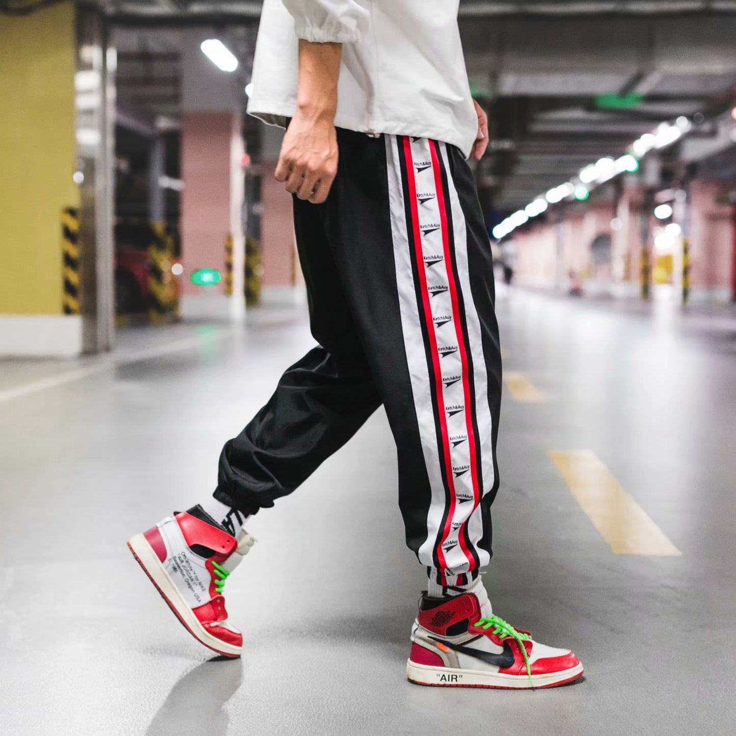 Pantalones Jogger Harem estilo Hip Hop para Hombre – Corte Holgado con Franjas Laterales