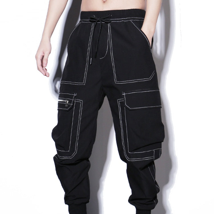 Pantalones Casuales de Algodón Minimalistas - Joggers de Corte Recto con Cordón Ajustable