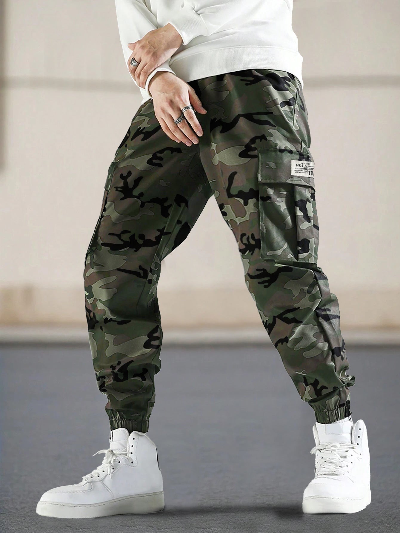 Pantalones Cargo de Camuflaje para Hombre - Estilo Militar Urbano con Bolsillos Laterales