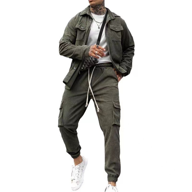 Conjunto Casual Urban Sport de 2 Piezas – Chaqueta Ligera y Pantalón Jogger de Algodón