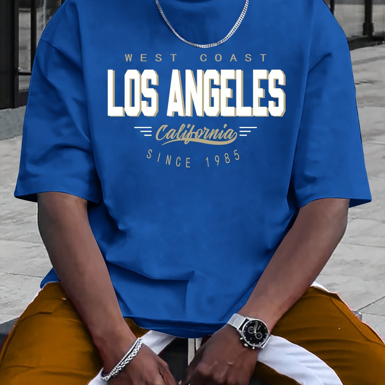 Camiseta Streetwear "Los Angeles California" – Corte Oversize de Algodón Premium