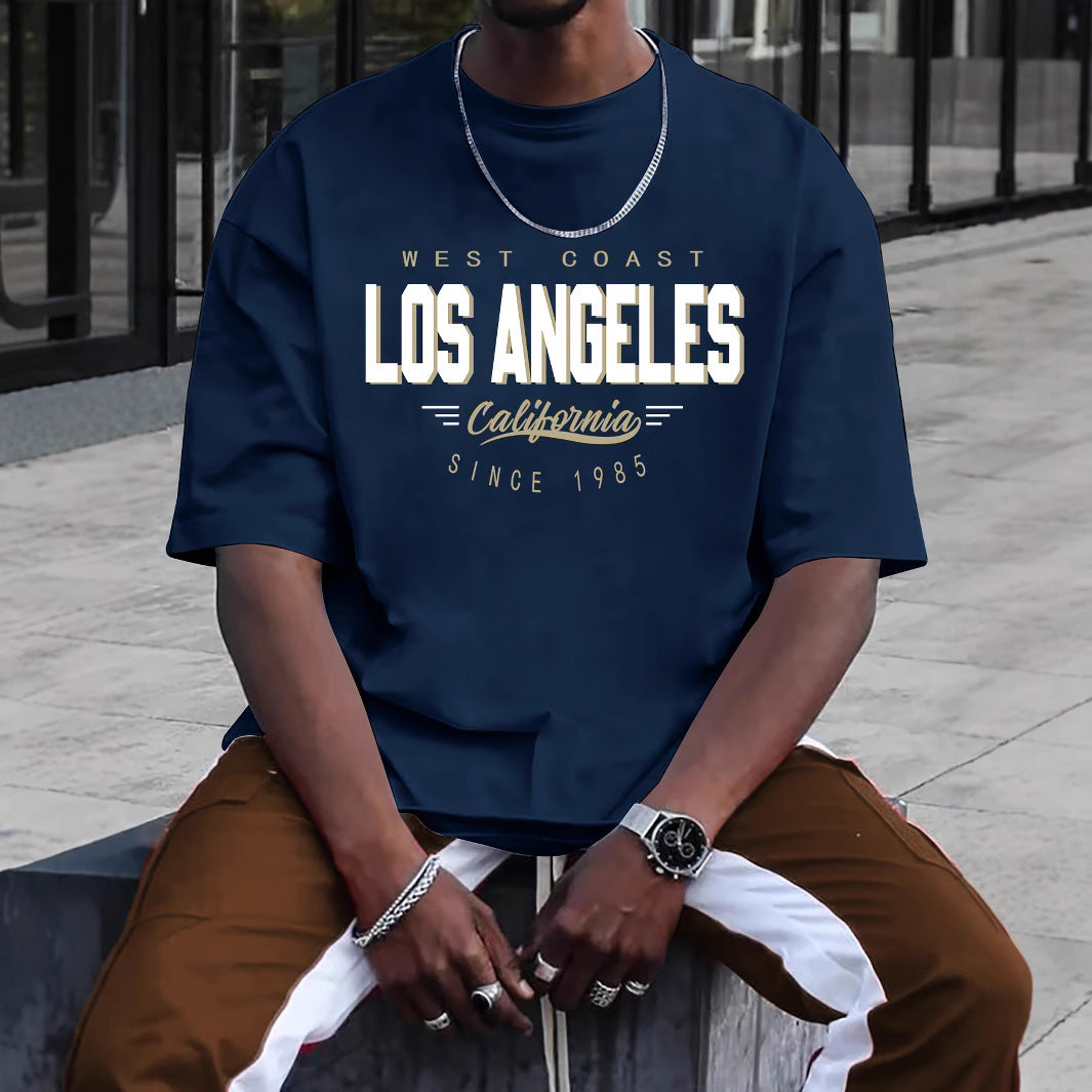 Camiseta Streetwear "Los Angeles California" – Corte Oversize de Algodón Premium