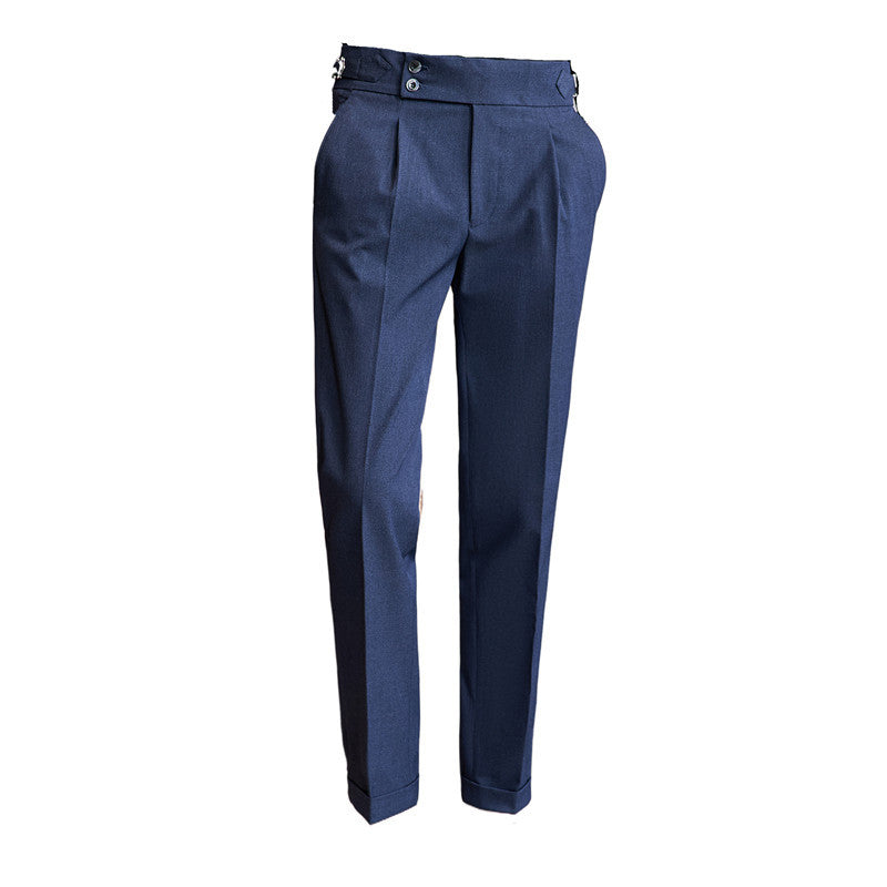 Pantalones de Traje Ajustados de Talle Alto - Estilo "Light Business" con Cintura de Doble Botón