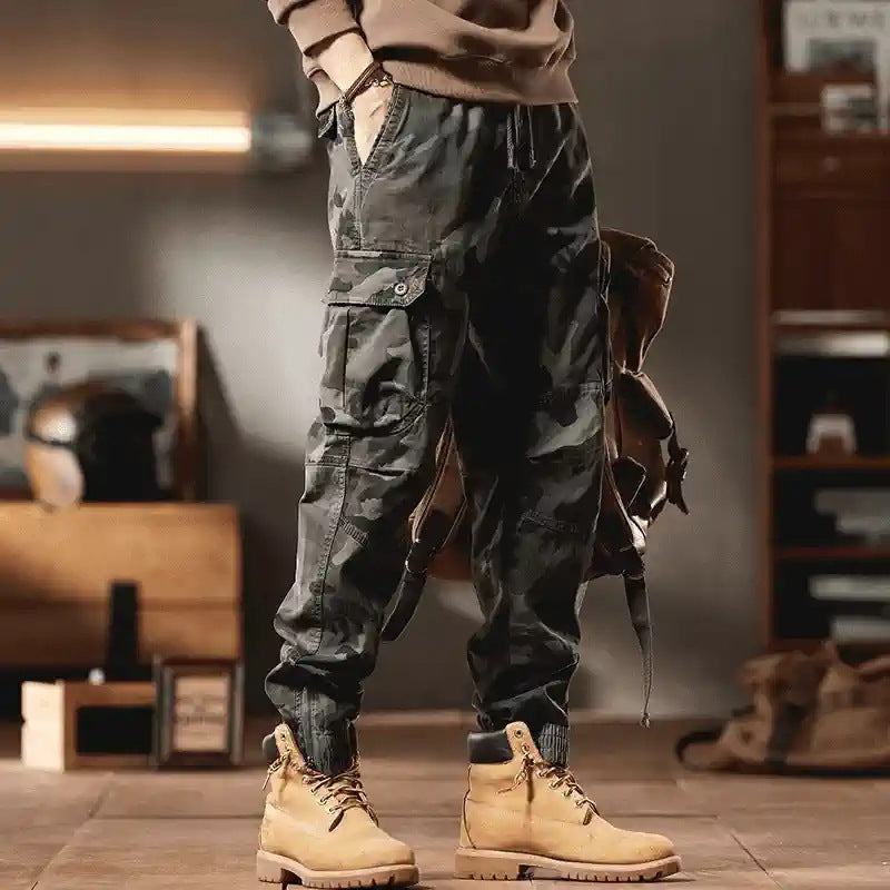 Pantalones Cargo Relaxed Fit – Estilo Militar y Casual de Algodón Premium