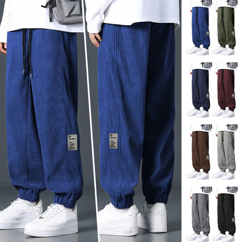 Pantalones Jogger de Pana "Retro Texture" – Corte Slim-Fit y Ajuste con Cordón