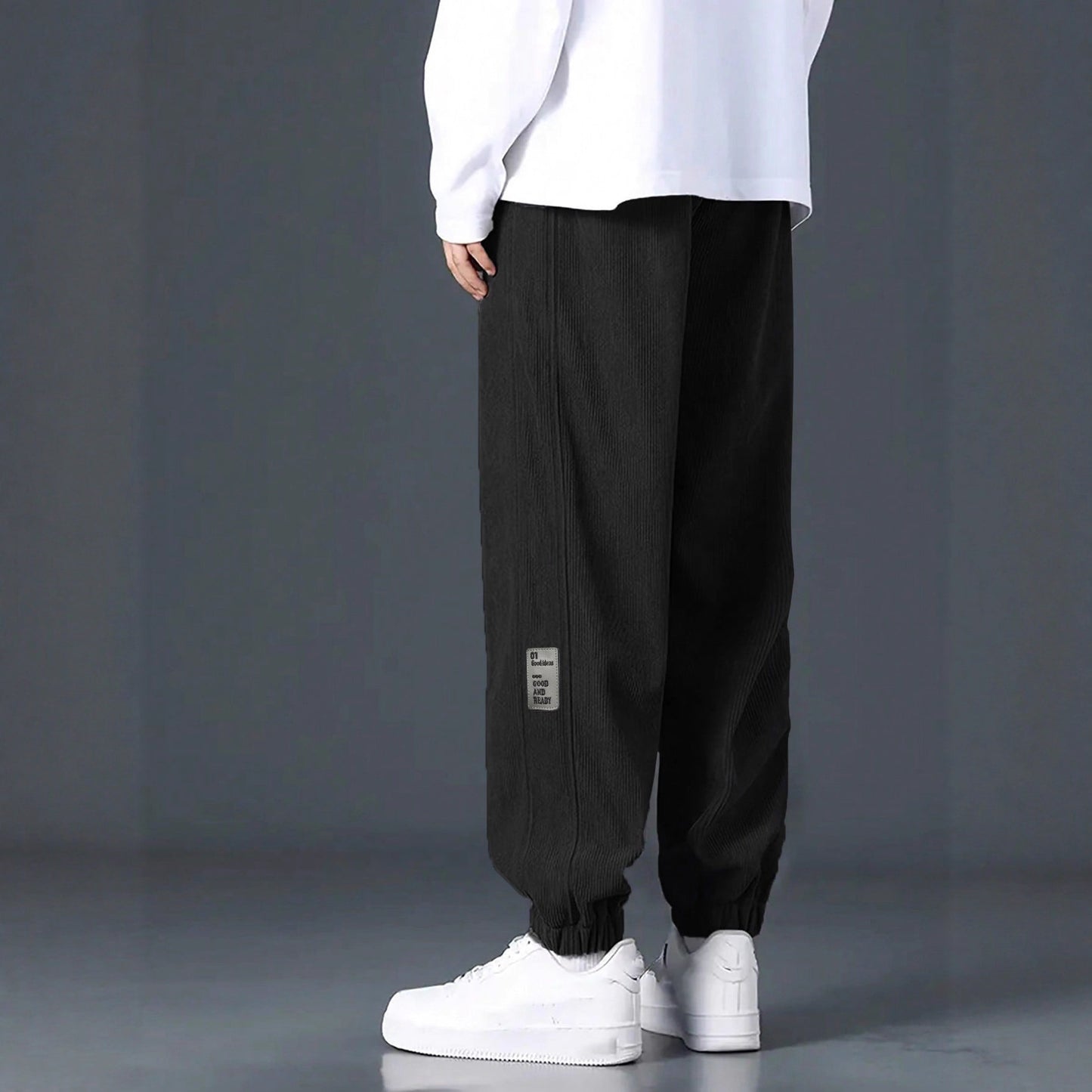Pantalones Jogger de Pana "Retro Texture" – Corte Slim-Fit y Ajuste con Cordón