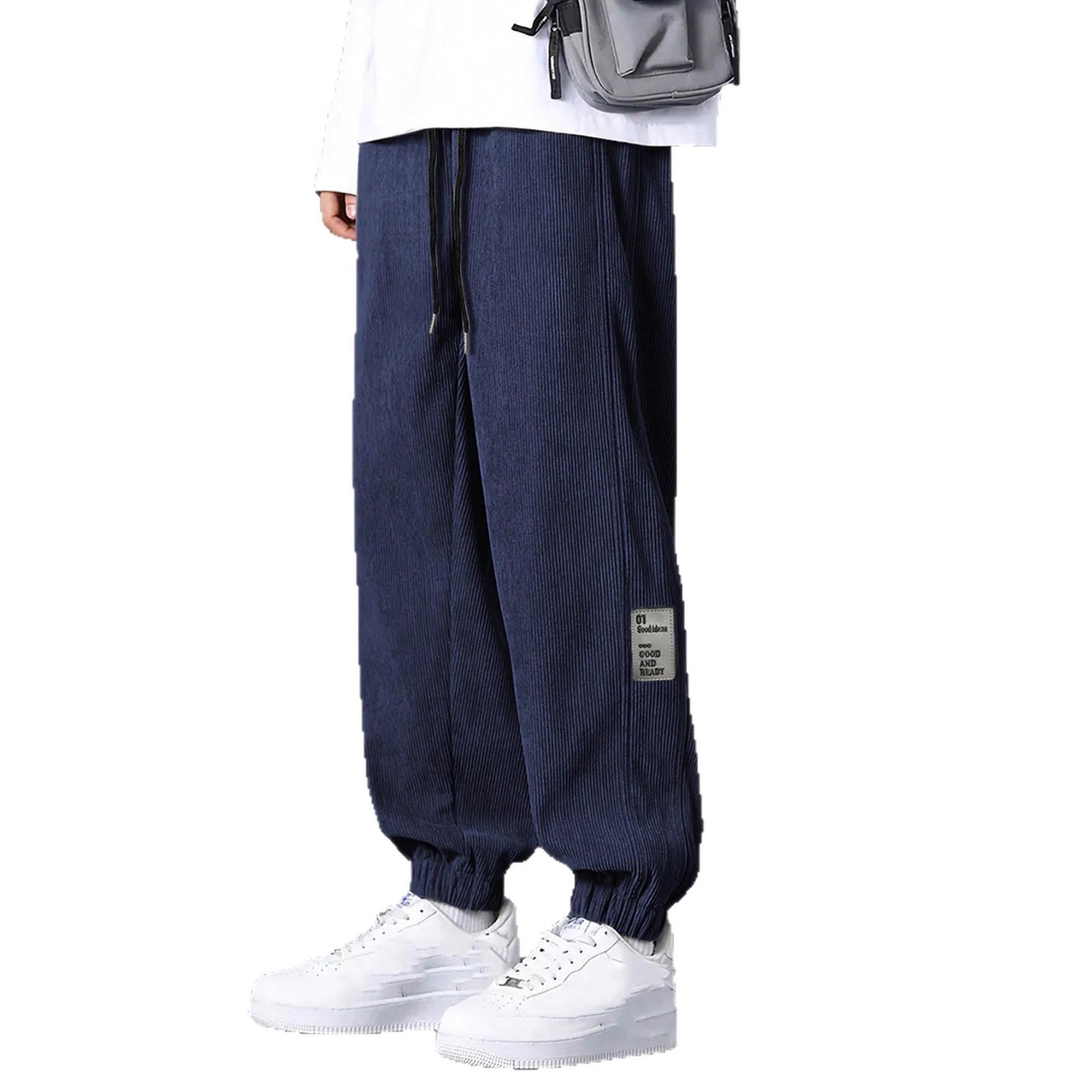 Pantalones Jogger de Pana "Retro Texture" – Corte Slim-Fit y Ajuste con Cordón