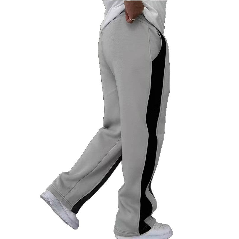 Pantalones Rectos Bicolores Casuales - Joggers Versátiles de Corte Holgado para Hombre