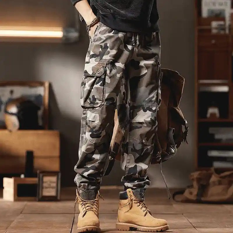 Pantalones Cargo Relaxed Fit – Estilo Militar y Casual de Algodón Premium